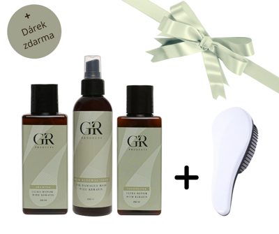 Darčekový set GR pre obnovu vlasov + antistatický masážny hrebeň Magic