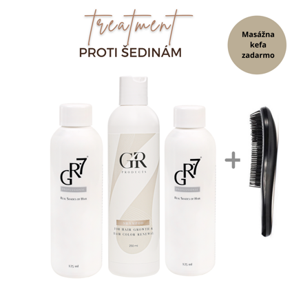 SET GR-7 Proti šedinám + GR šampón na podporu rastu vlasov a obnovu vlasového farbiva