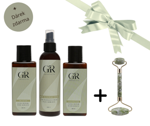 Darčekový set GR pre obnovu vlasov + Nefritový masážny valček na tvár