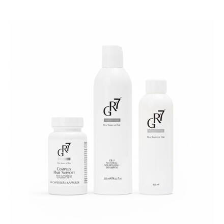 SET proti šediveniu - GR-7® tonikum proti šedinám + vitamíny na vlasy HAIR SUPPORT + výživný šampón